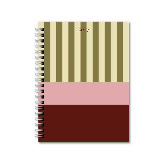 Agenda Personalizada 2027 color Oliva y Vino
