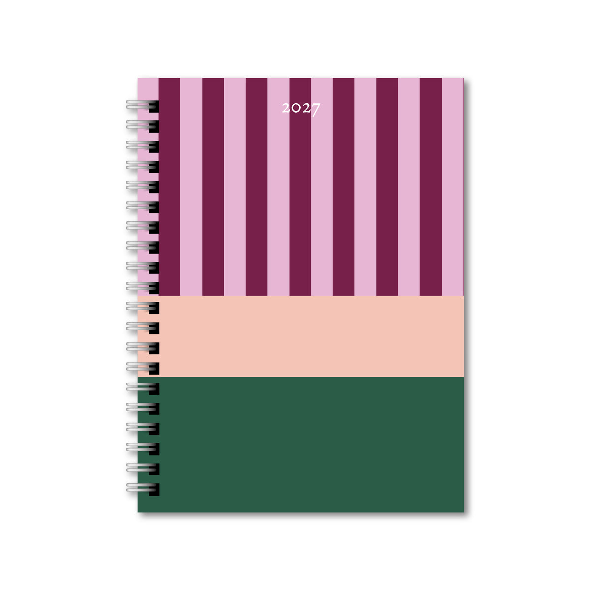 Agenda Personalizada 2027 color Rosa y Bosque